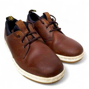 Dr Martens Solaris Youth Brown Leather Laced Slip On Sneakers Sock Ankle M4 L5